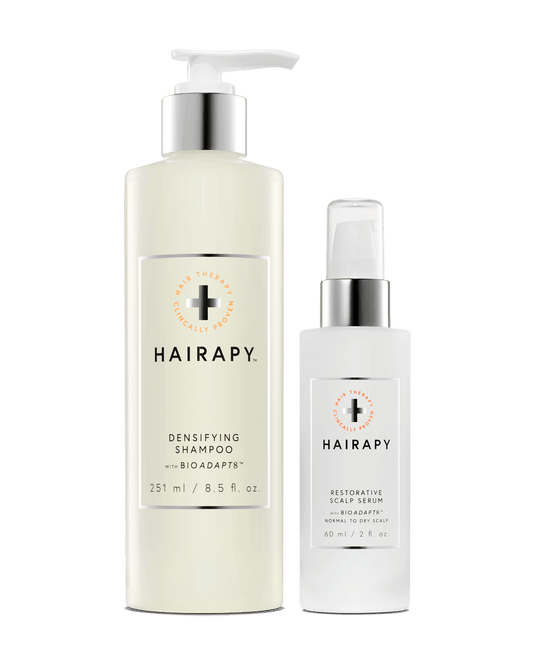 hair thickening shampoo + scalp serum for normal to dry scalp